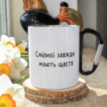 Металева чашка з карабіном "Синичка ТрО" - Зображення 2